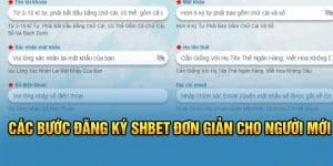 Các bước đăng ký SHBET đơn giản cho người mới